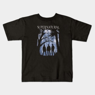 Supernatural Silhouettes Logo Kids T-Shirt